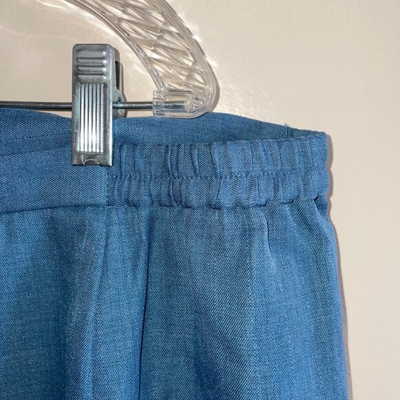 Womens Blue Pencil Skirt Size 24W Worthington Elastic Back Waist Zipper - Picture 4 of 6